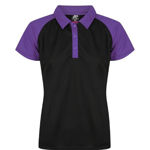 AP2318-Manly-Lady-Polos-BlackElectricPurple