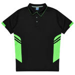 AP1311-Tasman-Mens-Polos-BlackNeonGreen