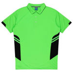 AP1311-Tasman-Mens-Polos-NeonGreenBlack