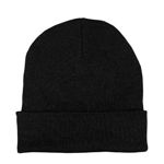 CH61-Roll-Up-rPET-Knit-Beanie-Black