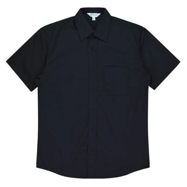 AP1910S-Kingswood-Mens-Shirt-Short-Sleeve-Black