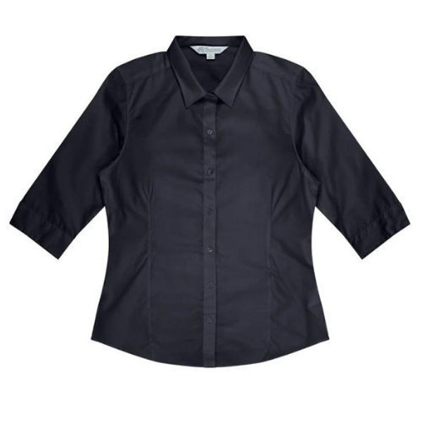 AP2910T-Kingswood-Lady-Shirt-3Q-Sleeve-Black