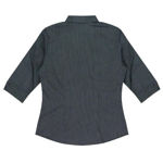 AP2900T-Henley-Lady-Shirt-3Q-Sleeve-BlackSilver-Back