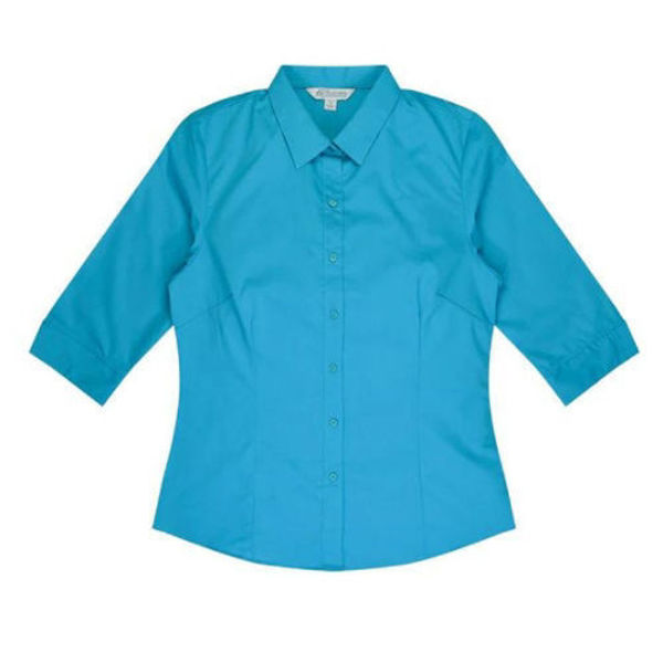 AP2903T-Mosman-Lady-Shirt-3Q-Sleeve-Aqua