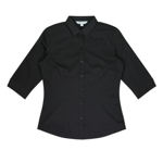 AP2903T-Mosman-Lady-Shirt-3Q-Sleeve-Black