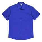 AP1903S-Mosman-Mens-Shirt-Short-Sleeve-RoyalBlue