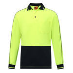 SW90-Hi-Vis-Sustainable-Long-Sleeve-Safety-Polo-YellowNavy