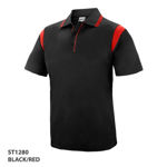 ST1280-Milstead-Polos-Unisex-Black-Red