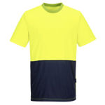 MP111-Hi-Vis-Two-Tone-T-Shirt-YellowNavy